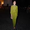 Elegant Vintage Spliced Ribbon Dresses for Women Turtleneck Long Sleeve Irregular Folds Evening Luxurious Maxi Dress Female