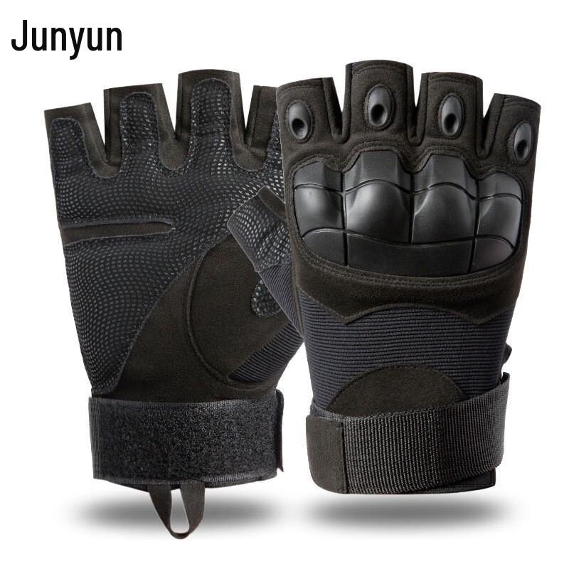 Men s Softshell Tactical Half-Finger Gloves