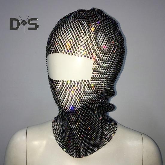 Nakrycie głowy z dekoracją z cyrkonii, ażurowa siateczka, ochrona przed słońcem, odsłaniające oczy, występy, festiwale, opaska na głowę