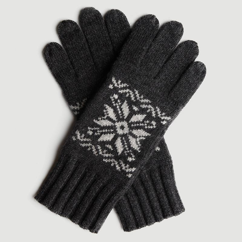 Женские ретро-перчатки без пальцев из кашемира - Осень/Зима