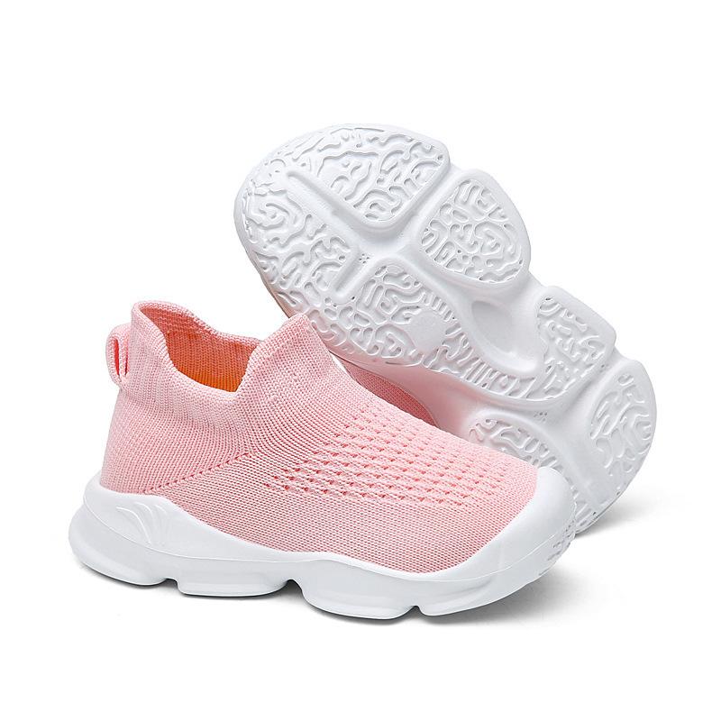 Classmates Men's and Women's Sports Shoes New Autumn Children's Fly-woven Double Net Boys' and Middle Children's Lightweight Casual Shoes Tide