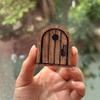 1/3/5Pcs Vintage Wooden Fantasy Mouse Door Decoration With Adhesive Tape Whimsical Living Room Ornament Cute Home Decor