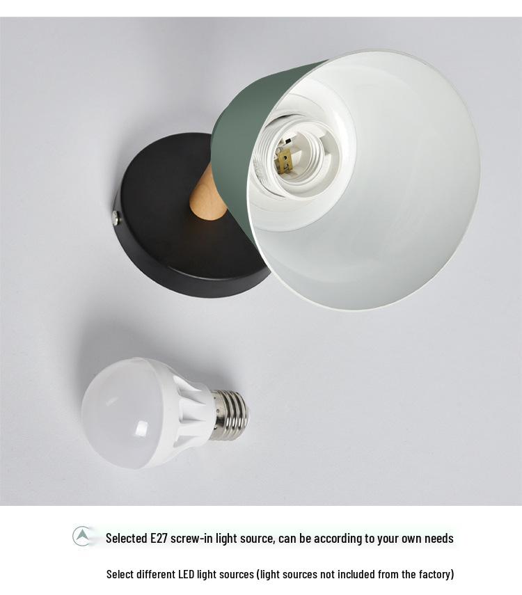 Nordic Creative Solid Wood Wall Lamp for Bedrooms, Hallways, and Children's Rooms