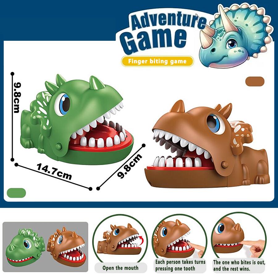 Biting Finger Big Mouth Crocodile Dinosaur Toy Biting Hand Shark Children'S Parent-Child Prank Toys Triceratops Game