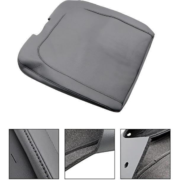 NLQR Leather Center Console Cover Armrest Jump Seat Cover Gray Compatible With Dodge Ram 2013 2014 2015 2016 2017 2018