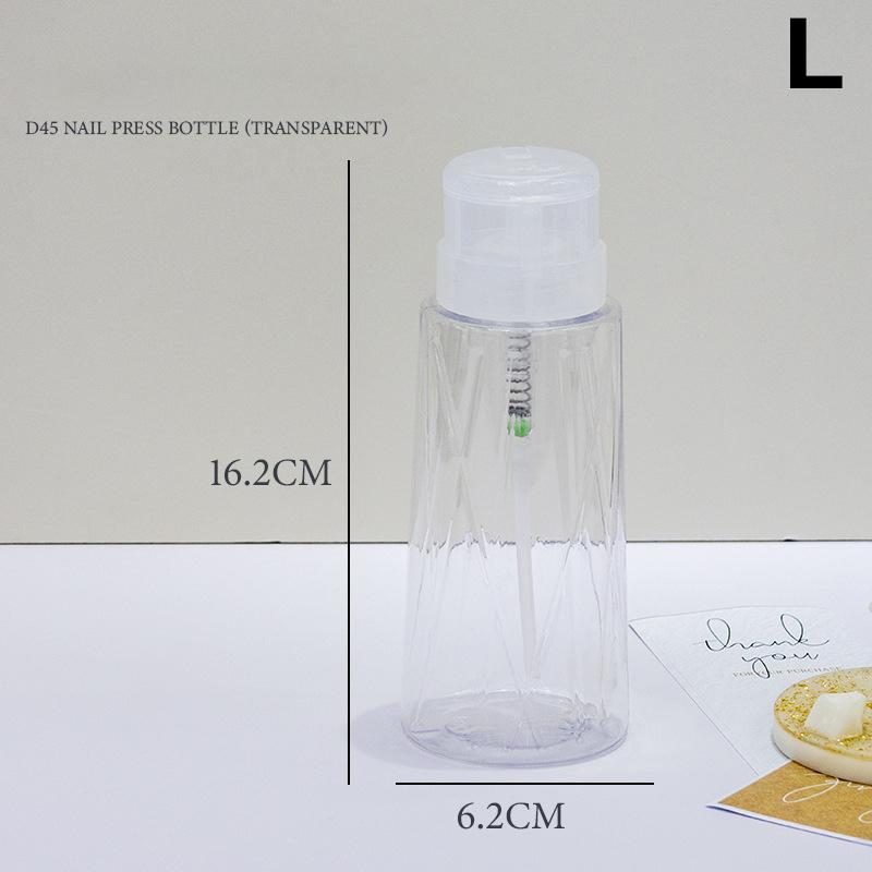 

Бутылочки для ногтей многоразового использования Пустой дозатор для ногтей Средство для снятия лака Очиститель Бутылочки для макияжа Маникюрный инструмент L прозрачный