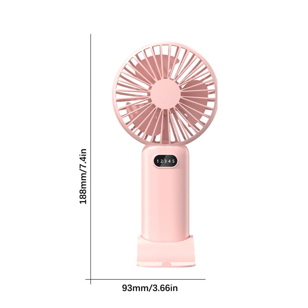 Mini ventilateur portable Fanshiluo, ventilateur USB pliable portable avec écran LED intelligent, petit ventilateur de bureau silencieux à 5 vitesses pour bureau, extérieur, sport, maison,