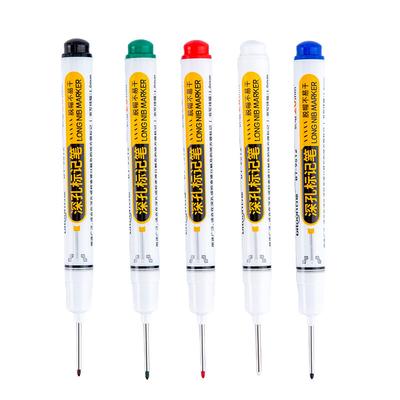 Multicolor Deep Hole Long Head Marker Pen Tile Deep Hole Marker Pen Waterproof Quick Drying Oil Pen Woodworking Pen 5ml
