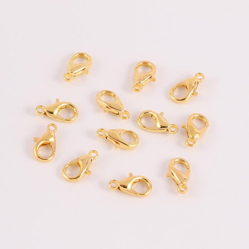 18K Goldgefülltes Armband und Halskette Karabinerverschluss-Verbinder – DIY Schmuck Federring-Zubehör.