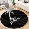 1pc Skull Pirate Office Round Area Rug,  Mat Suitable For Office, Under Office Chairs Bedroom Living Room Home Decor, Room Deco