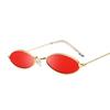 Vintage Small Oval Sunglasses Woman Fashion Brand Metal Frame Clear Black Lens Shades Sun Glasses Female Eyewear Uv400