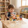 Creative Wooden Stacking Block Colorful Montessori Educational Toys  Cognitive Development