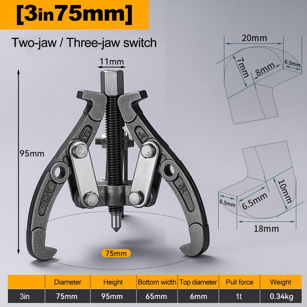 Gear Puller 3 4 6 8 Inch 3 Jaw 2 Jaw Reversible Pulley Remover Tool Bearing Flywheel Removal Kit