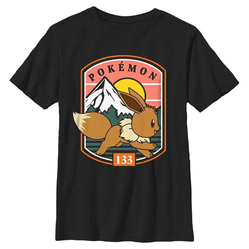 

Pokémon Anime Eevee Printing Oversized Cotton Tshirt Men and Women Comfortable Fashion Y2K Childrens Clothing Summer Tshirt XL