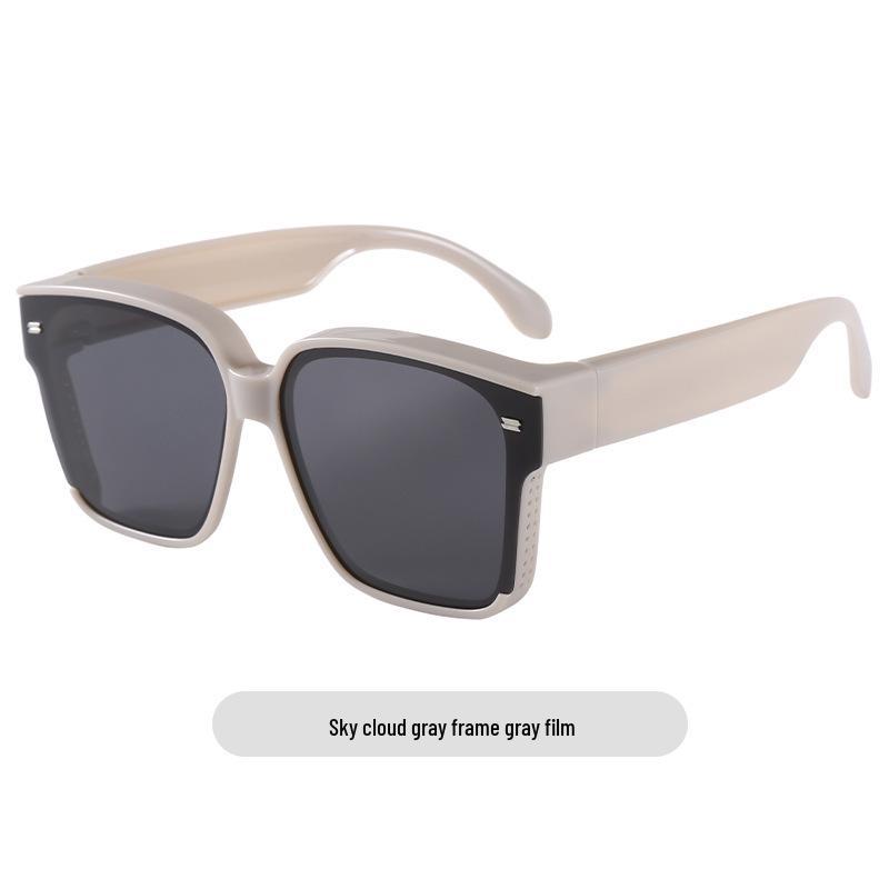 TR Polarized Prescription Sunglasses: Square Frame, UV Protection, Fashionable Driving & Outdoor Glasses.
