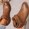 Scarpe da Donna alla Moda 2024 Stivali da Donna con Zip Laterale di Alta Qualità Stivali Moderni con Fibbia alla Moda Stivali Sexy da Donna con Punta Acuta alla Caviglia