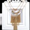 Exaggerated Punk Tassel Necklace – European & American Geometric Metal Fan-Shaped Clavicle Chain for Women