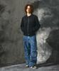 Dominant Curved Biker Denim Jacket_Black