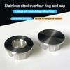 Portable Stainless Steel Sink Overflow Covers Round Replacement Sink Hole Cover Tub Drain Stopper Kitchen Bathroom Supplies