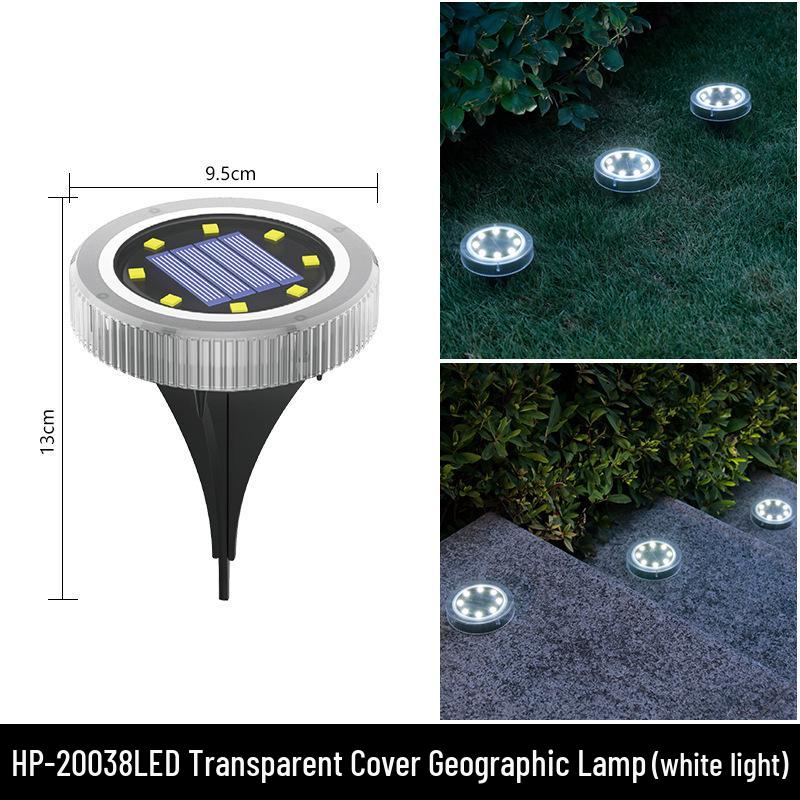 Waterproof Solar Ground Lights for Outdoor Garden, Lawn, and Steps - Decorative Landscape Lighting Solar Ground Light