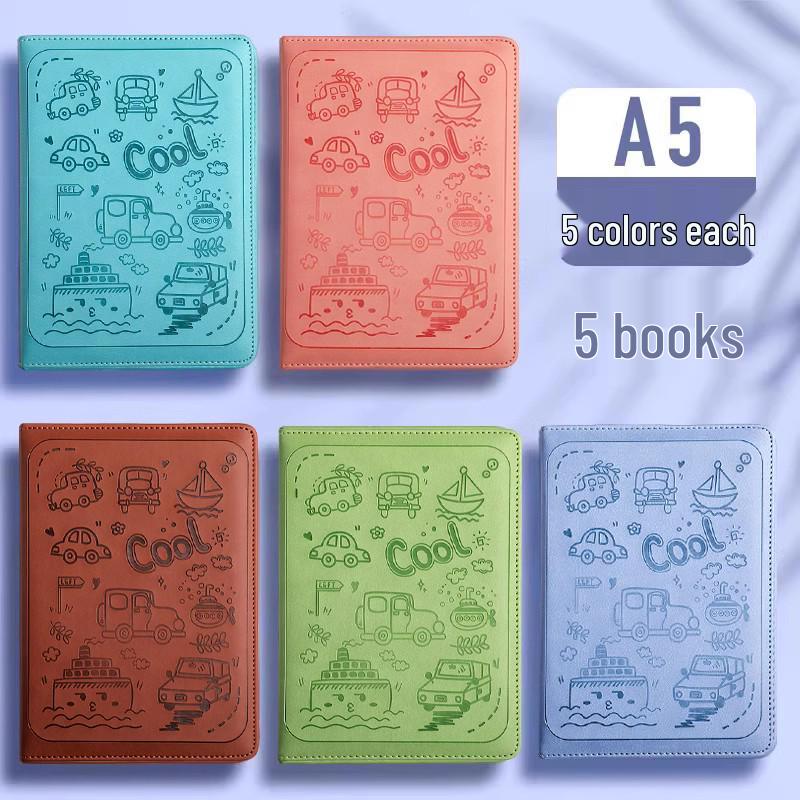 Large Cartoon Embossed Soft Cover Notebook - A5/A6 College Planner Diary