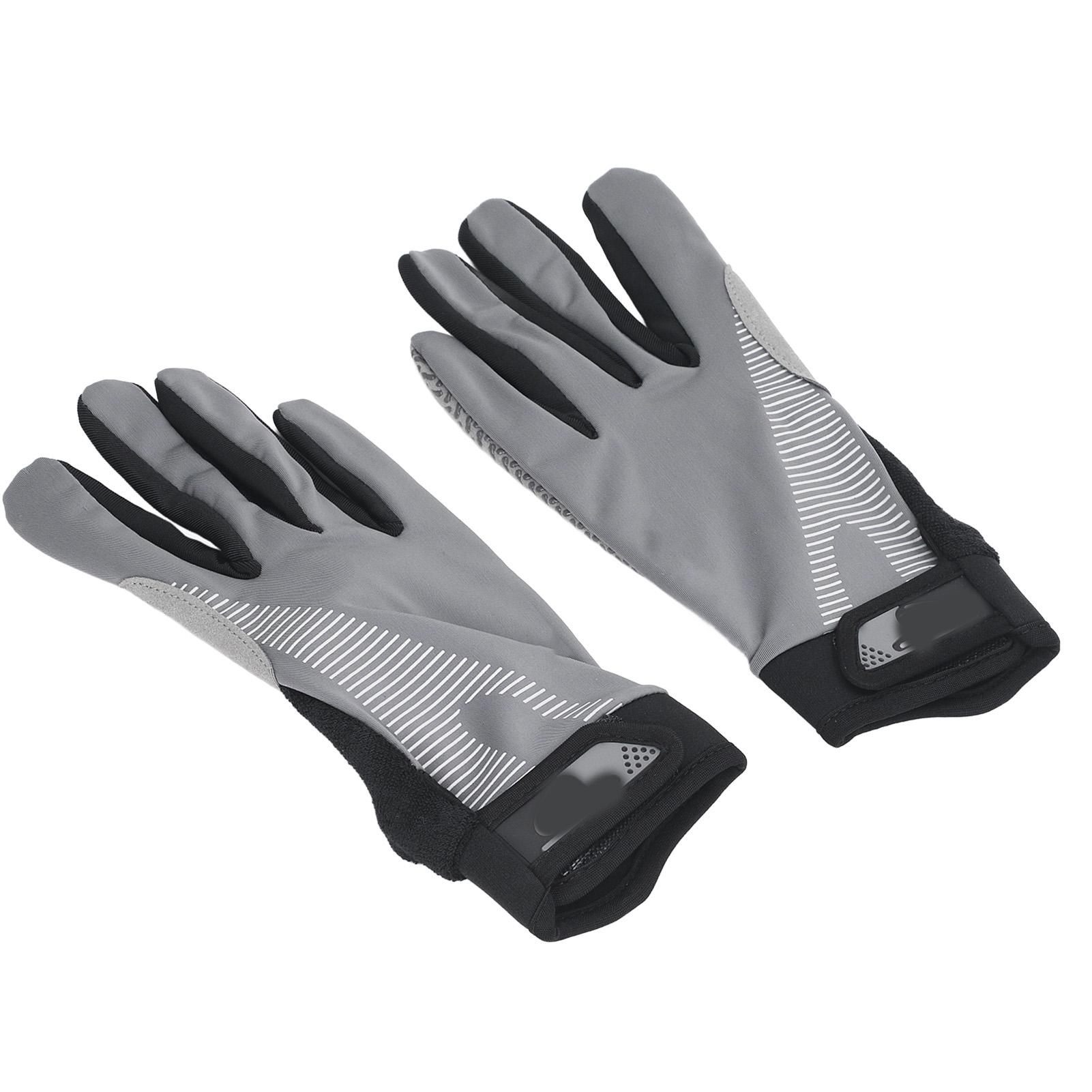 

1 Pair Full Finger Cycling Gloves Non Slip Breathable for Men Women Riding Fitness Exercise Mountaineering Sports M Gray