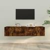 Vidaxl Set of 3 TV Cabinets, Smoked Oak, Wood-Based Material