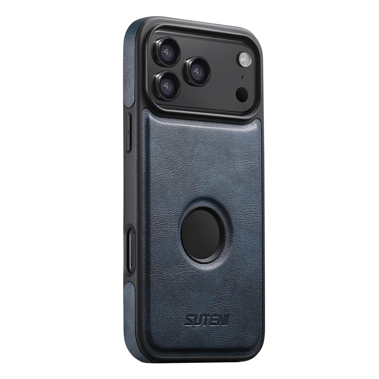 

Leather Magnetic Case for iPhone 17 Pro Max - Full Coverage, Drop Protection 17 Pro Max синий