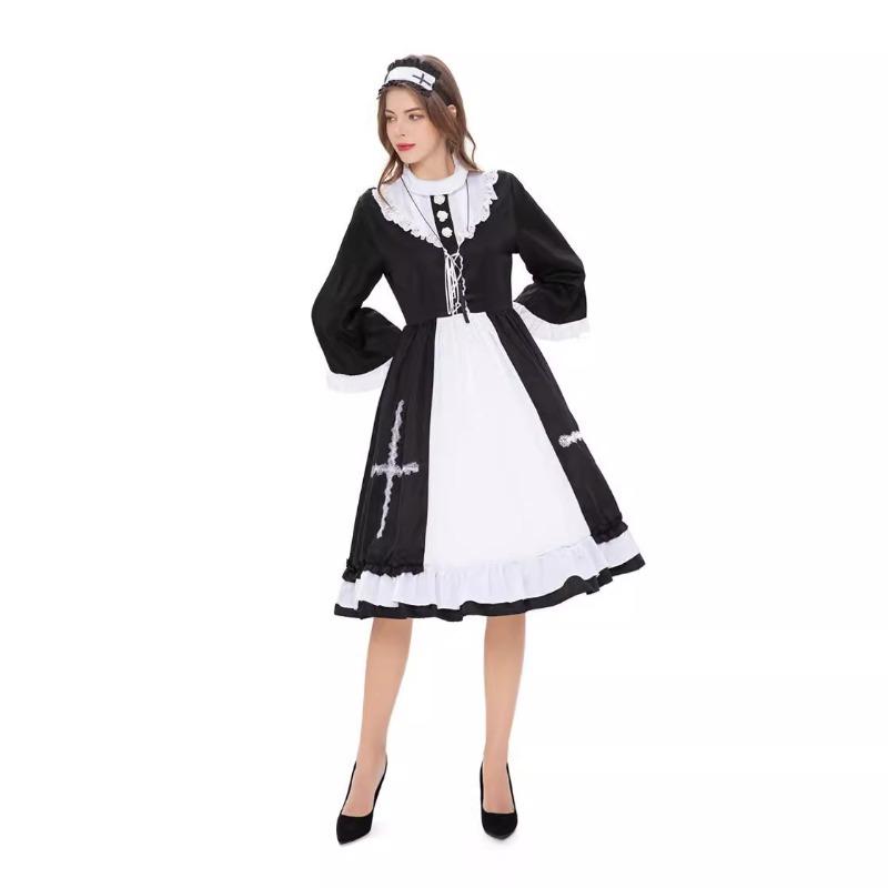 Halloween, Adult Nuns, Maid Uniforms, Performance Costumes, Sexy Performance Costumes, Maid Costumes
