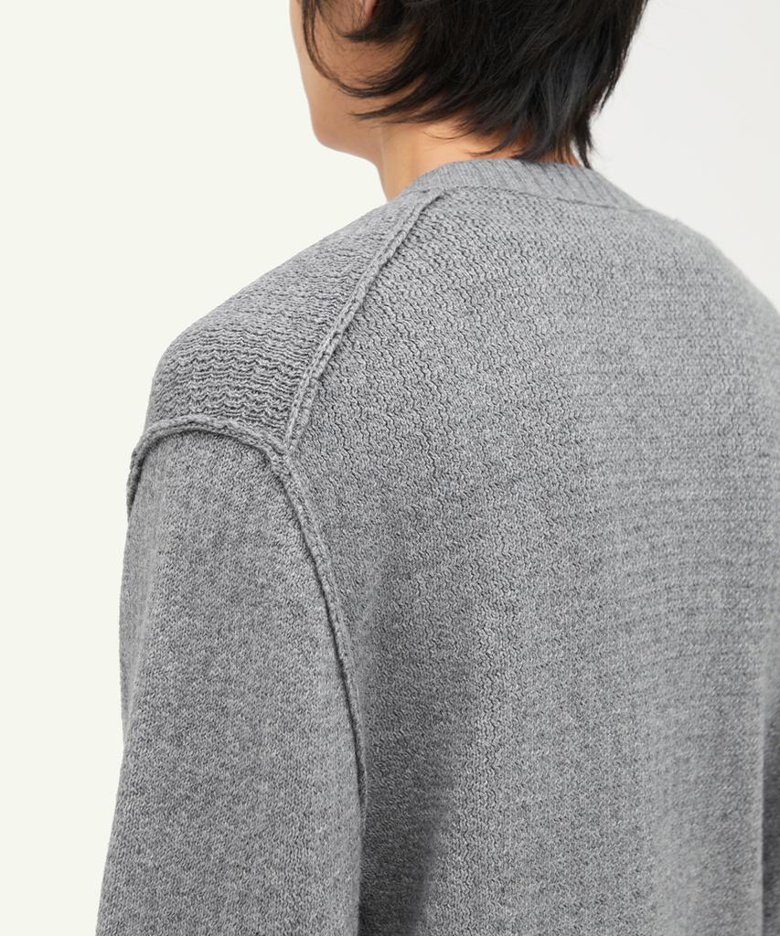 Intempomood Cottage Round Neck Cardigan_Gray