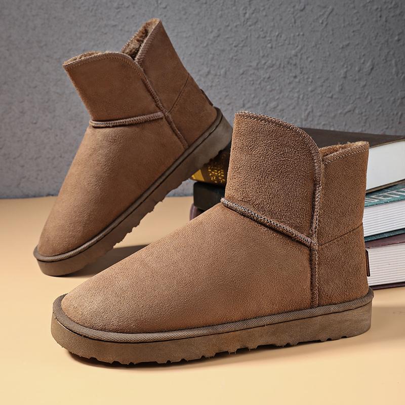 Pánské boty nepromokavé vysoce kvalitní kotníkové boty protiskluzové prošívané boty pánské zimní boty 2024 dámské outdoorové kožešinové teplé sněhule