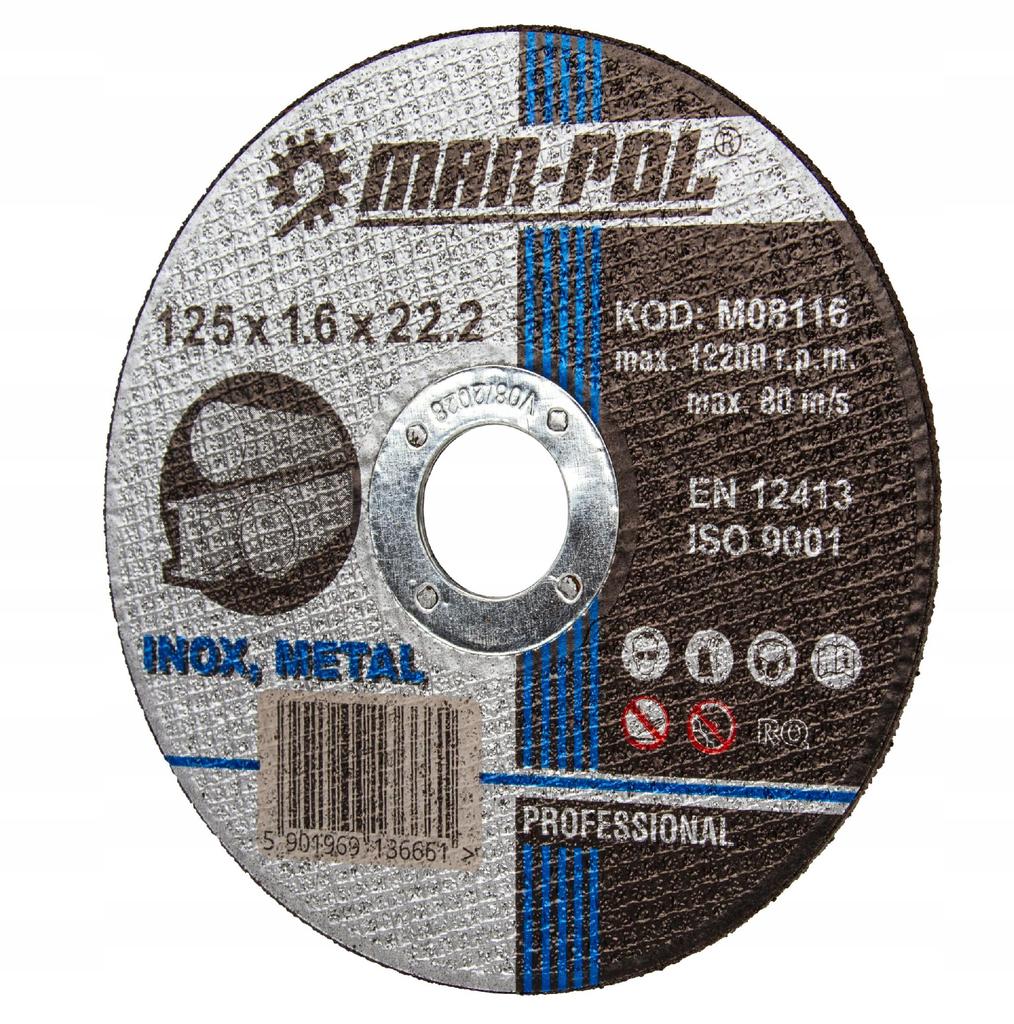 Tarcza 125X1,6Mm Do Cięcia Metalu Stali Żeliwa 1Szt. Mar-Pol M08116