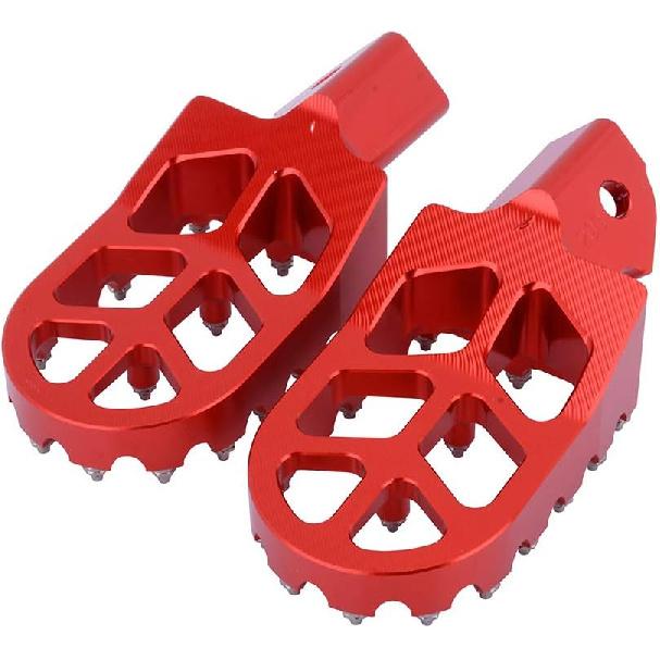 Dirt Bike Foot Pegs,Motorcycle Footpegs Wider Foot Rest Pedal CNC for CRF250F 19-23 XR150L 15-23 HAWK 250 CRF150F CRF230F 03-19 Red