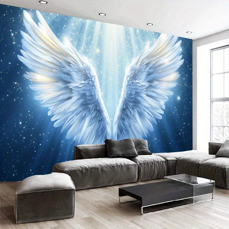 One Piece of "Angel Wings" Pattern Print for Bedroom Walls Made of Polyester Fabric