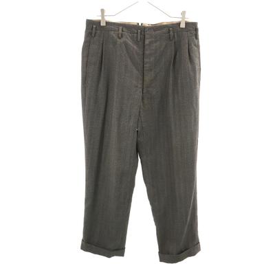 Vintage Striped Pattern Slacks Pants Gray Men's Used