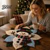 Vánoční střed stolu Šití Sváteční DIY sada Látka Poinsettia Dekor Prošívaný květinový patchwork Ozdoba Materiály