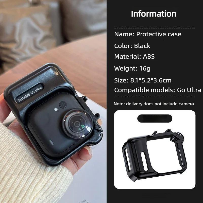 Pro Insta360 GO Ultra ABS Rám Ochranné Pouzdro Prodlužovací Adaptér Kryt Proti Pádu Design s Rychlým Uvolněním Kryt Králičí Klec