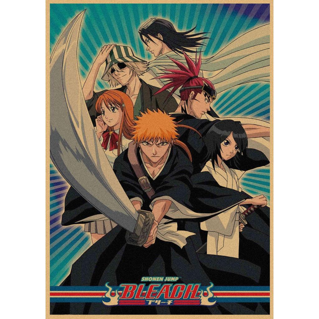 Bleach Anime Retro Kraft Paper Poster Wall Decoration