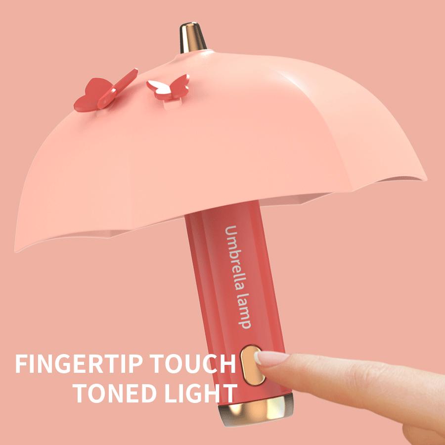 Paraguas Mini luz nocturna Usb recargable estudio lectura libro luz linterna portátil lámpara de noche pegatina magnética lámpara de escritorio