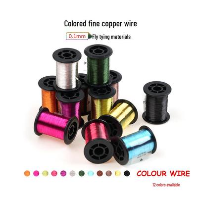0,1 MM farbiger Kupferdraht zum Binden von Nymphen und für den Thorax des Copper John