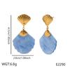 European and American Summer Beach Style Colorful Shell Earrings in High-grade Stainless Steel