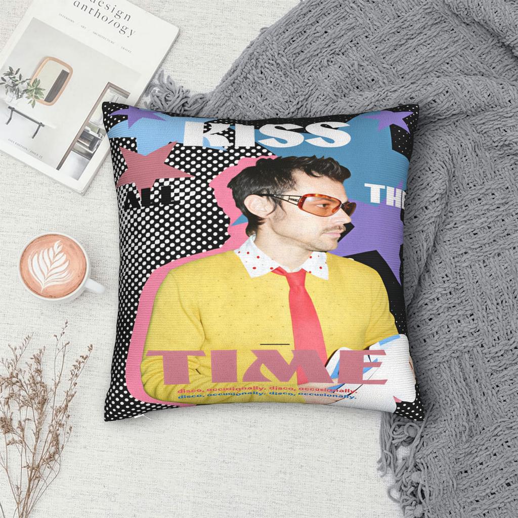 Harrys S-Styles Kiss Al the Time Pillow Case Square Pillow Cover Kawaii Cushion Cover For Living Room Chair