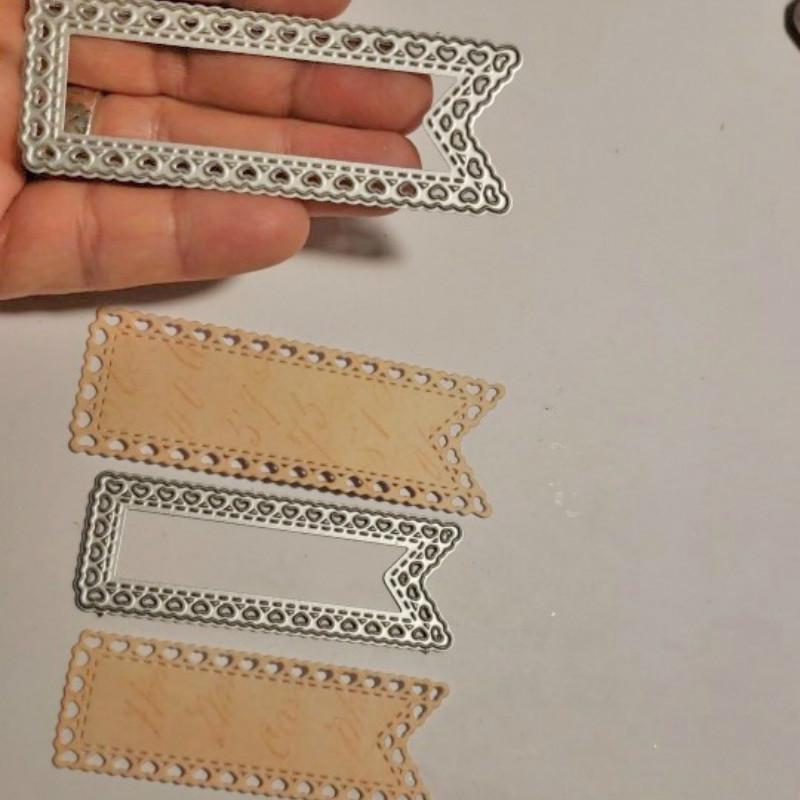 Heart lace banner Stitched Metal Cutting Dies DIY Scrapbooking Stamps Craft Cards Embossing Making