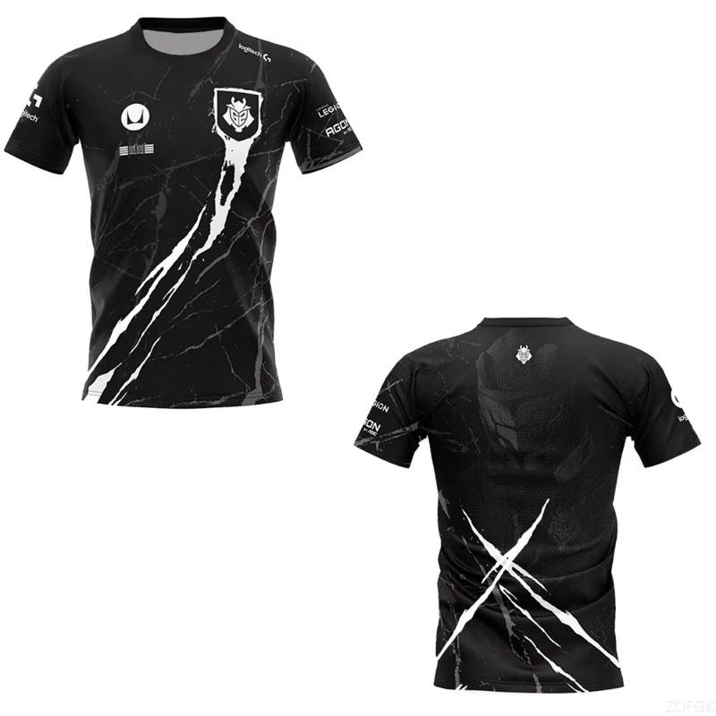Tricou Nou de Vară G2 Sports Esports Joc Echipă Națională Uniformă Tricou Imprimat 3D Gât Rotund Respirabil Sport Topuri Supradimensionate