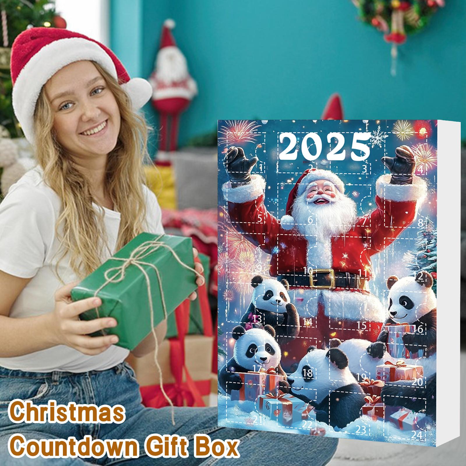 

24 Days Christmas Advent Calendar, Countdown Calendar 2D Flat Acrylic Bear Charm, Countdown Pendant, Cute Christmas Tree Charm One Size