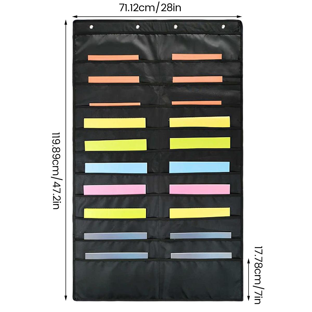 

Подвесная сумка для хранения документов с 20/30 карманами, большая вместимость, складной держатель для файлов, каскадный тканевый органайзер для офиса