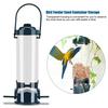 1pc Outdoor Garden Plastic Transparent Hanging Wild Bird Feeder Seed Container Storage