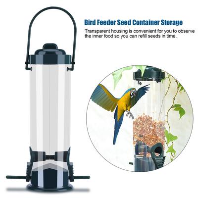 1pc Outdoor Garten Kunststoff Transparent Hängen Wilden Vogel Feeder Samen Container Lagerung