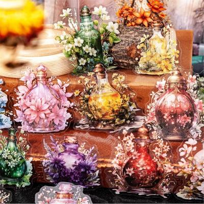 Vintage Bottle Sticker Pack DIY Decoraction Scrapbook Story In A Bottle Series PET Stickers