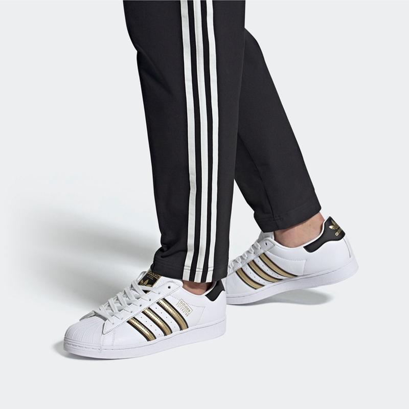 Adidas Originals Superstar 'White Gold Black' Sneakers FY1335